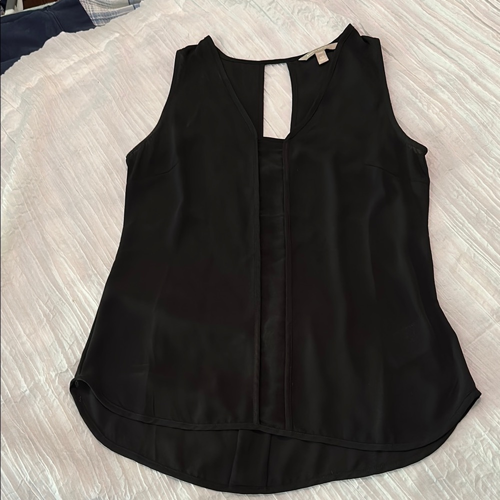Banana Republic Black Cut Out Tank Blouse